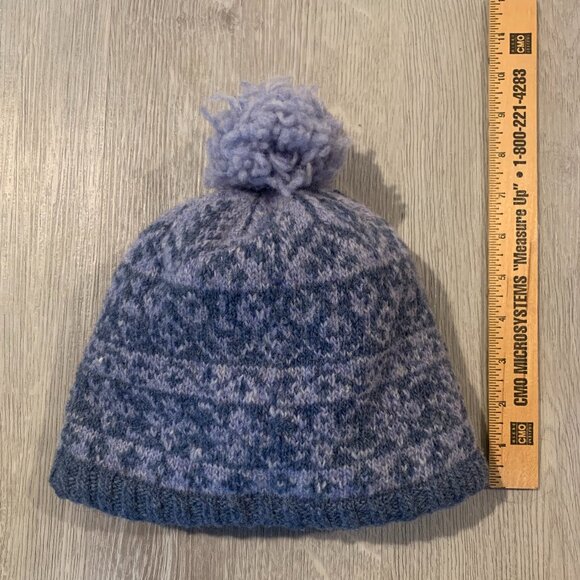 Hand Knit Fair Isle Hat with Pompom. NEW - Picture 3 of 5